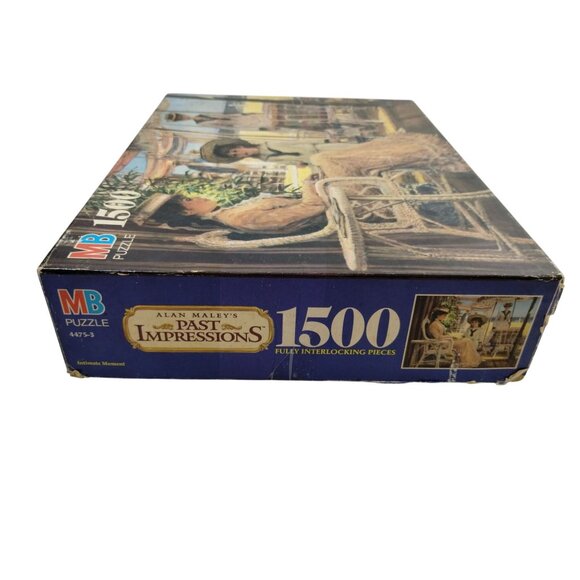 Vintage 1500 Piece Past Impressions Intimate Moment Beach Scene Jigsaw Puzzle - Picture 9 of 12